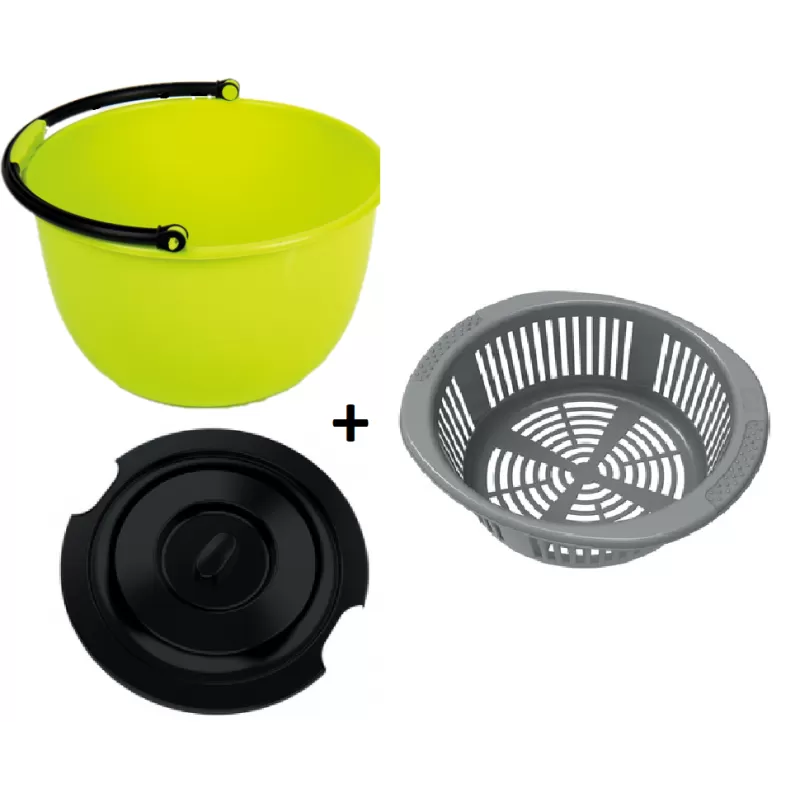 CAMP4 Seau Avec Couvercle Et égouttoir 3 CAMP4 Seau Avec Couvercle Et égouttoir