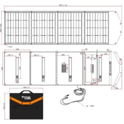 EM Kit Solaire Pliable 400W - VICTRON Régulateur MPPT 100/30 -Matériel De Camping em kit solaire pliable 400w victron regulateur mppt 100 30 5