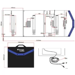 EM Kit Solaire Pliant HPP-140W - Régulateur MPPT -Matériel De Camping em kit solaire pliant hpp 140w victron bluesolar mppt 75 10 3