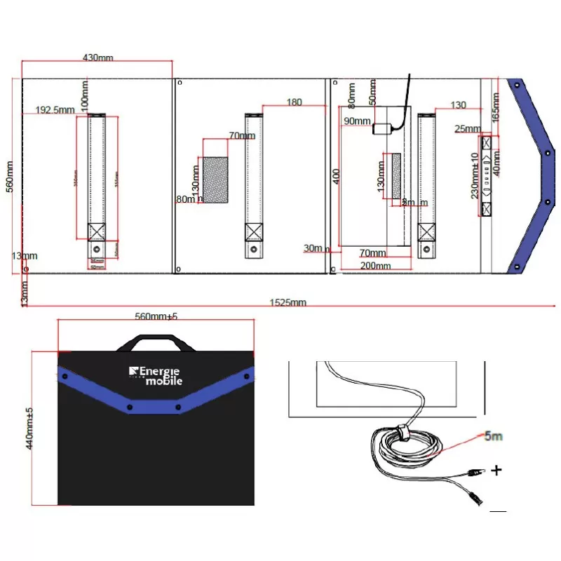 EM Panneau Solaire Pliable HPP-140 10 EM Panneau Solaire Pliable HPP-140 – Image 8