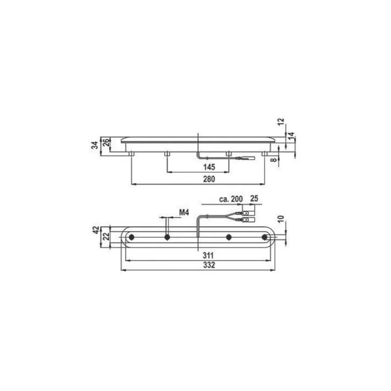 JOKON 3eme Feu Stop 330 X 42 X 26 Mm 4 JOKON 3eme Feu Stop 330 X 42 X 26 Mm – Image 2