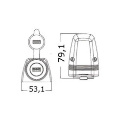 OSCULATI Prise USB En Saillie -Matériel De Camping osculati prise usb en saillie 1